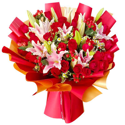 桂林33朵红玫瑰百合，心灵的火花