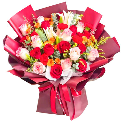桂林22朵玫瑰百合，追求真爱幸福